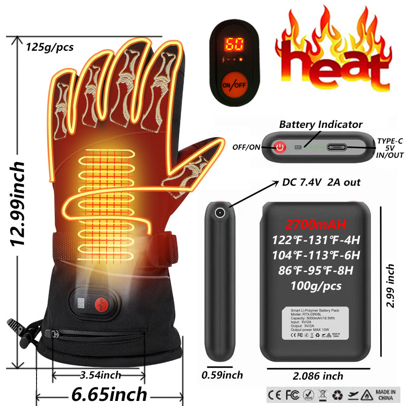 Heated Gloves (With Battery Pack)
