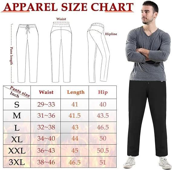 Men Women Electric USB Heated Pants Winter Warmer Trousers Multi-pocket Overalls