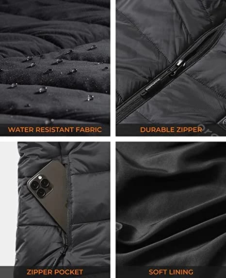 2024 Updated Version Two-touch LED Controller Heated Vest For Men & Women （With Battery Pack）