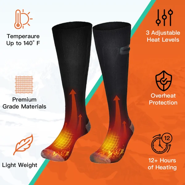 Heated Socks For Men & Women （With Battery Pack）