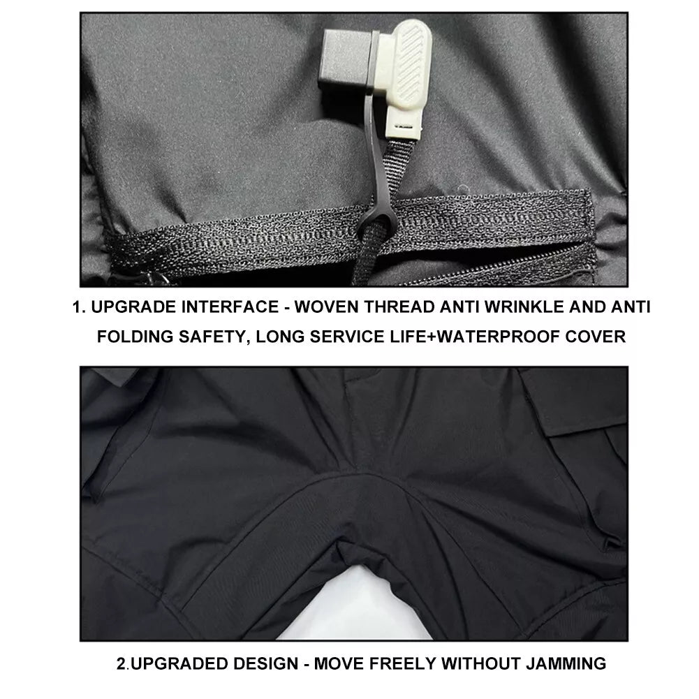 Men Women Electric USB Heated Pants Winter Warmer Trousers Multi-pocket Overalls